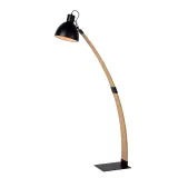 CURF Floorklamp E27/60W Plywood-Metal Black