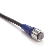 Sensor cable, M12 straight socket (female), 4-poles, A coded, PVC stan XS2F5213D