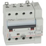 Monoblock differential circuit breaker DX³6000 10kA high inlet screw automatic high outlet 4P 400V~ - 25A - typeAC 300mA