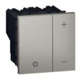 Arteor™ - Push-button dimmer - for ballast 0-10 V - 2 square modules - Magnesium