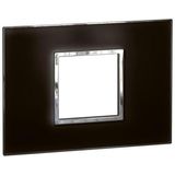 Arteor™ - Plate - Italian / US standard - square - 2 modules - Mirror Black