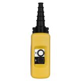 Harmony XAC, Pendant control station, plastic, yellow, 2 push buttons with NO + NC