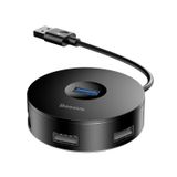 USB Hub 4 Ports (3xUSB2.0 + 1xUSB3.0) 10cm, Black