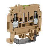 Screw disconnector terminal 4mm2, 1-level, beige color, MPS series