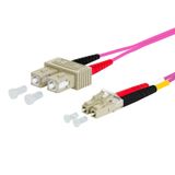 OpDAT patch cord SC-D/LC-D OM4, 10.0 m