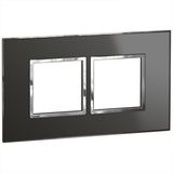 British standard plate Arteor square version 4 modules - reflective black