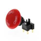 Emergency stop switch, non-illuminated, 40mm dia, push-lock/turn-reset