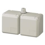 Cepex double receptacle 16A3p6h230V IP44