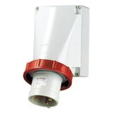 Wall mounted inlet, 63A3p9h400V, IP67