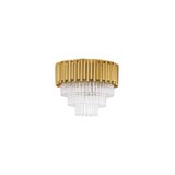 Gold Aluminum & Crystal (96 pcs) LED E14 5x5 Watt 230 Volt IP20 Bulb Excluded D: 40 H: 32.5 cm