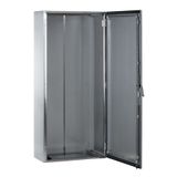 SMX 304L stainless monobloc enclosure, H1600xW800xD400mm, Scotch Brite® finish.