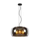 Lucide OLIVIA - Pendant light - Ø 50 cm - 3xE27 - Smoke Grey