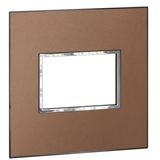 American and South African standard plate Arteor square version 3 modules for 4'' x 4'' box - brushed pink champagne