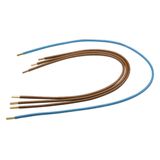 Outgoing wiring harness, 10mm², 4-pin, pin cable lug, 3x brown, 1x blue, up to H= 900mm