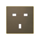 8537 OE Cover plate for British socket outlet - Antique Gold Socket outlet Central cover plate Gold - Sky Niessen