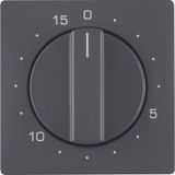 Centre plate for mechanical timer, Q.1/Q.3, ant. velvety, lacq.