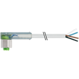 M12 female 90° A-cod. with cable LED F&B PVC 4x0.34 gy UL/CSA 2m