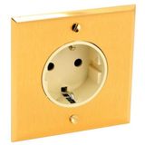 Art d'Arnould univers Memory single standard Schuko power socket 2P+E 16A 250V - Brushed Gold