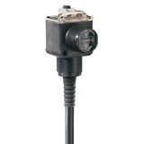 Allen-Bradley, 42EF-D8JBA-F4, PHOTOSWITCH Photoelectric Sensor, RightSight, Standard Diffuse, Red Laser, DC -  Light Operate, Both Sink (NPN) and Source (PNP), 4-pin DC Micro QD on 152mm (6in) pigtail