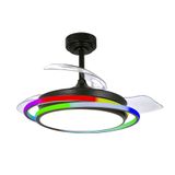 Antila Mini LED Ceiling Fan 45W 4500Lm CCT Dim RGB Black