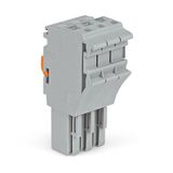 1-conductor female connector Push-in CAGE CLAMP® 4 mm² gray