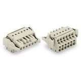 2-conductor female connector Push-in CAGE CLAMP® 2.5 mm² light gray