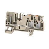 Feed-through terminal block, PUSH IN, 4 mm², 800 V, 32 A, Number of co