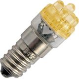 E14 8x Single LED T18x45 220V 10mA AC Yellow 25Khrs