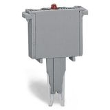 Component plug for carrier terminal blocks 2-pole gray