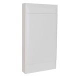 4X18 module surface-mounted box - White door - Without terminal block