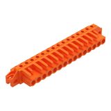 THT female header angled Pin spacing 5.08 mm orange