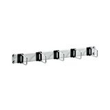 19" routing panel 1U chrome bracket 75 RAL9005 black