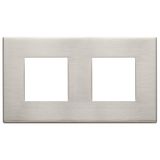 Plate 4M (2+2)x71mm metal brushed nickel