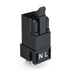 Plug for PCBs straight 2-pole black