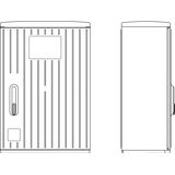 Cable management enclosure 1 door, size 0, RAL7035, ribbed