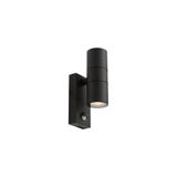 Acero Bi-directional Wall Light PIR Black