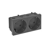 STD-D3S SWGR2 Socket 33°, double protective contact 250V, 10/16A