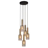 Lucide CORALIE - Pendant light - Ø 30 cm - 5xE27 - Transparant