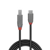 2m USB 3.2 Type C to B Cable, 5Gbps, Anthra Line USB Type C Male to B Male