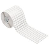 Device marking, Self-adhesive, 17 mm, Cotton fabric, white