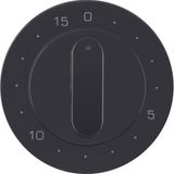 Centre plate for mechanical timer, R.1/R.3, black glossy