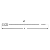 Cable tie natural 370x4.8 mm with eye