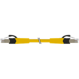 RJ45 St. 0°/RJ45 St. 0°, Gigabit  4x2xAWG27 shielded ye UL 2,3m