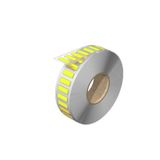 Device marking, Self-adhesive, halogen-free, 17 mm, Polyester, yellow