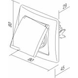 SOCKET SCHUKO+COVER 2P+E 16A 250V~ II 3517526