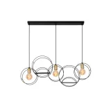 Lucide CIRCLE - Hanging lamp - 3xE27 - Black