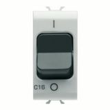 MINIATURE CIRCUIT BREAKER - C CHARACTERISTIC - 1P+N 16A 230Vac - 1 MODULE - SATIN WHITE - CHORUSMART