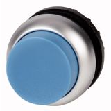 Pushbutton, RMQ-Titan, Extended, maintained, Blue, Blank, Bezel: titanium