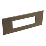 Italian / US standard plate Arteor square version 6 modules - dark bronze