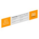 KS-E DE  Identification label, to maintain functionality, 250x43mm, Polyvinyl chloride